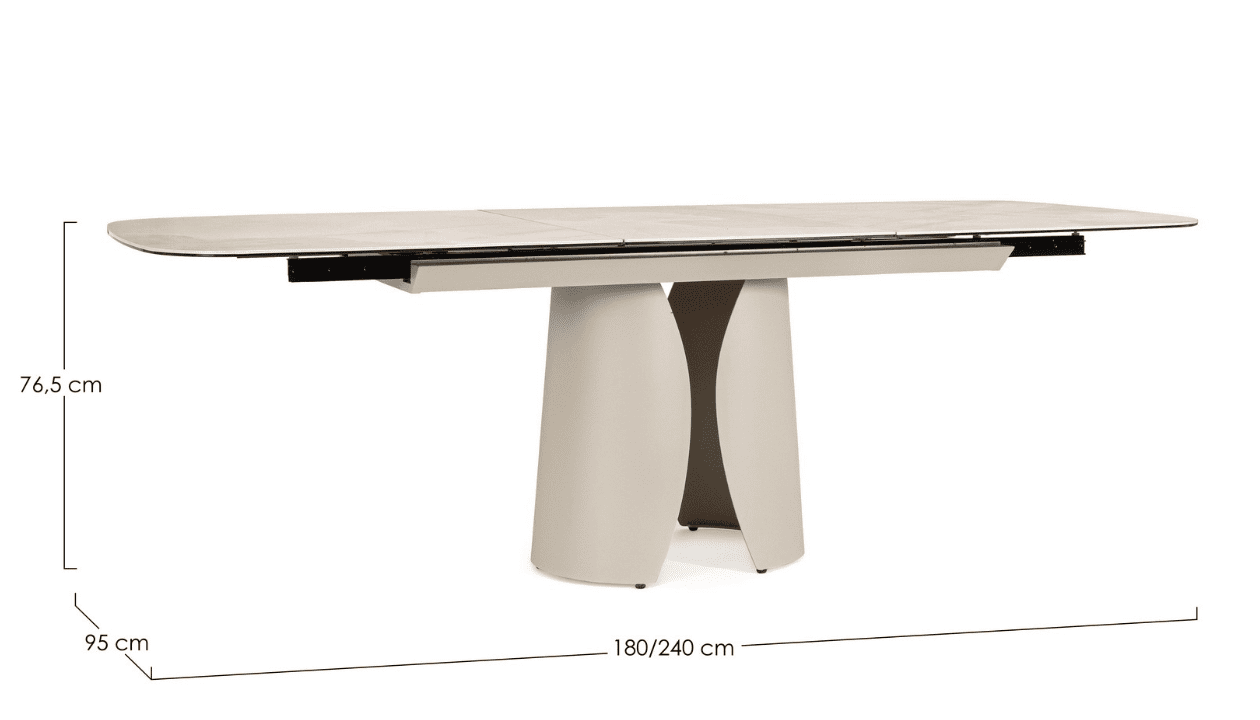 MESA EXTENSIBLE ARDIS 180/240 BEIGE CLARO - Imagen 5
