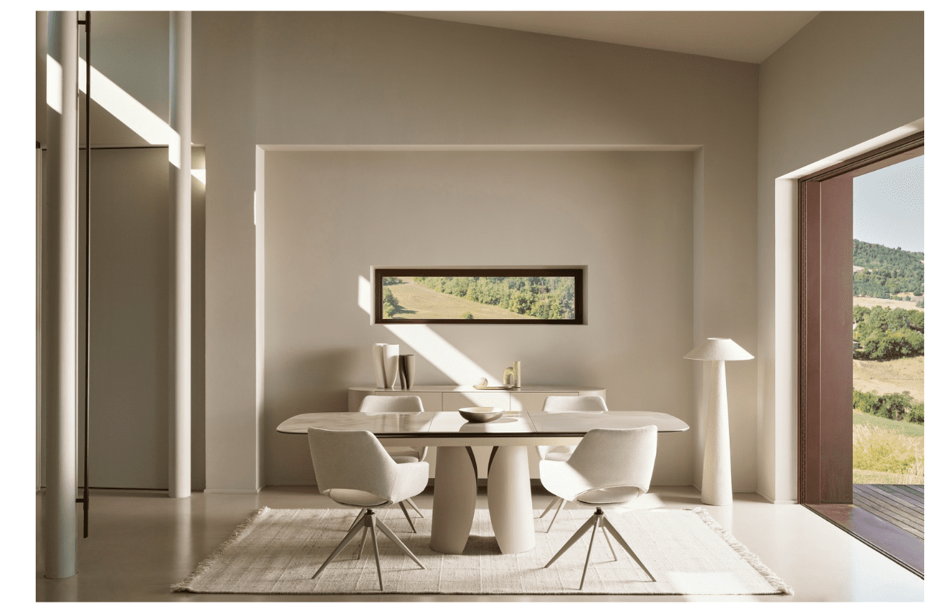 MESA EXTENSIBLE ARDIS 180/240 BEIGE CLARO