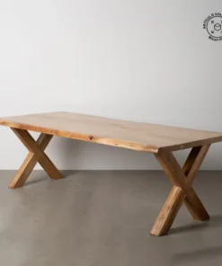 MESA COMEDOR NATURAL MADERA DE ACACIA 240 X 100 X 76 CM