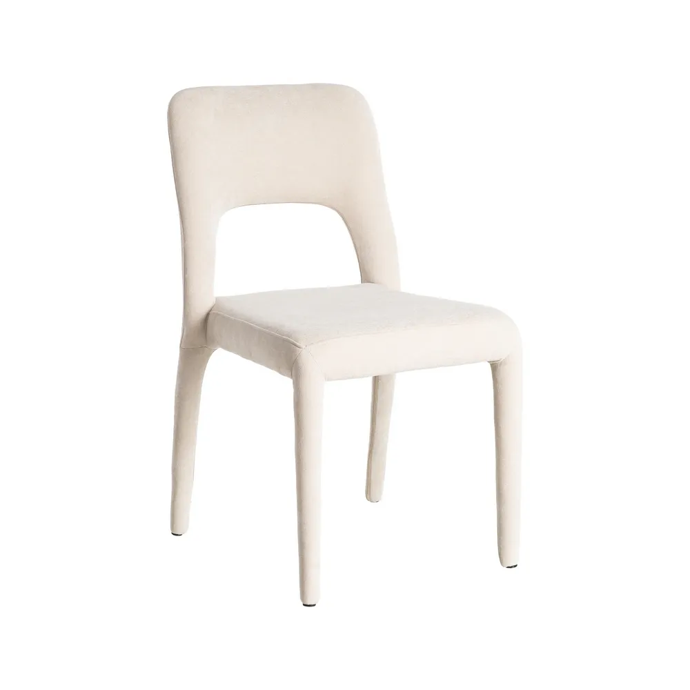 SILLA APILABLE CREMA TEJIDO SALÓN 47 X 61 X 84 CM - Imagen 2