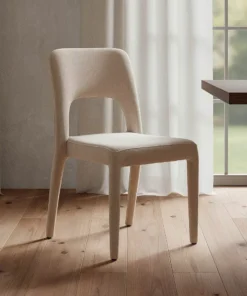 SILLA APILABLE CREMA TEJIDO SALÓN 47 X 61 X 84 CM