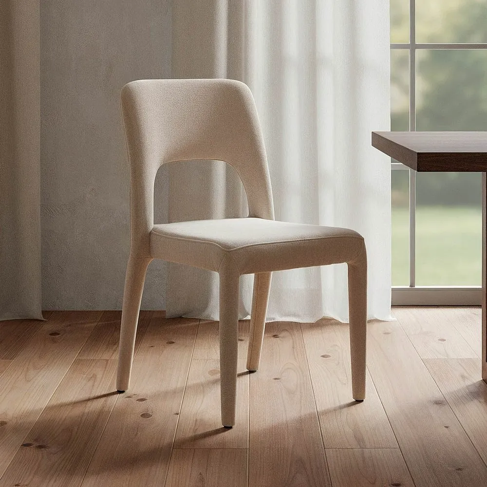 SILLA APILABLE CREMA TEJIDO SALÓN 47 X 61 X 84 CM