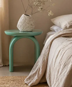 MESA AUXILIAR LACADO VERDE DM SALÓN 50 X 50 X 51 CM
