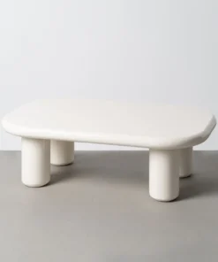 MESA CENTRO LACADO CREMA DM SALÓN 118 X 68 X 37 CM