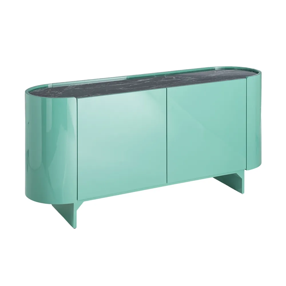 APARADOR LACADO VERDE MÁRMOL-DM SALÓN 160 X 45 X 75 CM - Image 2