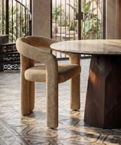 SILLA BRAZOS BEIGE TEJIDO CONTRACT 60 X 50 X 76,50 CM
