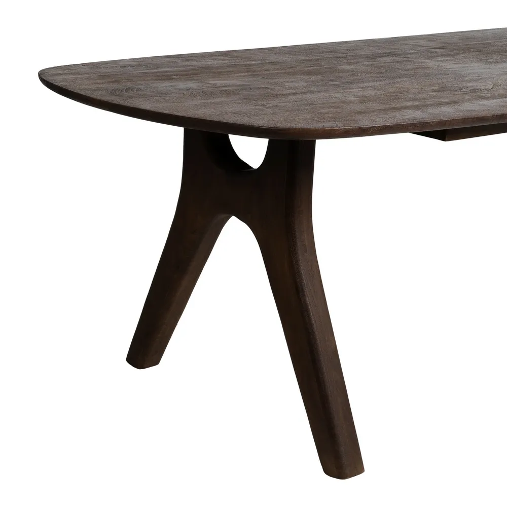 MESA DE COMEDOR MARRON MADERA MANGO 200X100 - Image 2