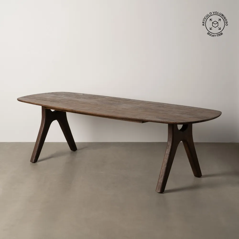 MESA DE COMEDOR MARRON MADERA MANGO 200X100 - Image 3