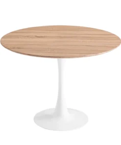 MESA GINA NATURAL-BLANCA Ø120 CM