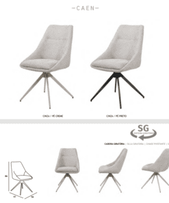 CAEN SILLA  T.CINZA/CREME - Image 2
