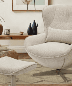 ANCELLE Armchair, beige.