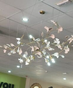 Lampara Techo, Petalos Blancos