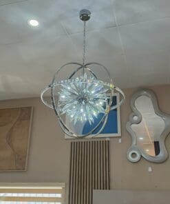 Lampara Plata Cristal