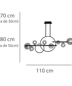 LÁMPARA 8L HIERRO PINTADO ORO - Imagen 2