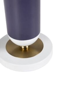 LAMPARA SOBREMESA MORADO BLANCO DORADO 30x30x55 CM - Image 3