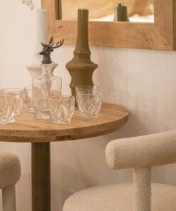 MESA COMEDOR MADERA MANGO METAL MARRON 70x70x72 CM