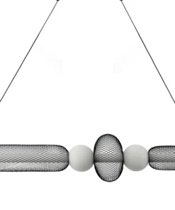 LÁMPARA LED REJILLA ,BOLA CRISTAL MATE Y ACRÍLICO 103 X 22 CM - Imagen 3