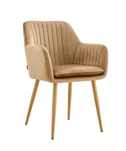 SILLÓN ROMA TERCIOPELO ARENA PATA HAYA