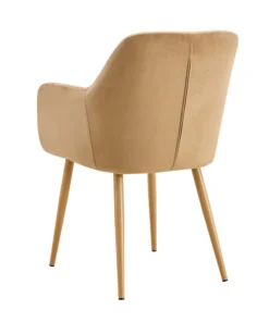 SILLÓN ROMA TERCIOPELO ARENA PATA HAYA - Imagen 2
